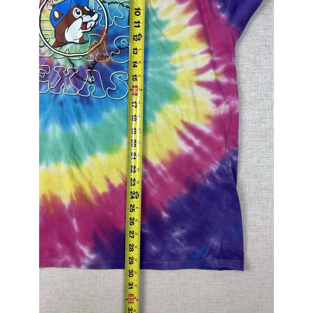 Buc-ee’s Texas Tie Dye T-Shirt Mens 2XL Beaver Logo Multicolor Graphic Tee - Picture 5 of 6